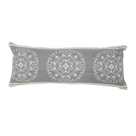 LR HOME LR Home PILLO07655SHK1230 Casual Mandala Medallion Lumbar Rectangle Pillow with Tufted Border - 36 x 14 in. PILLO07655SHK1230